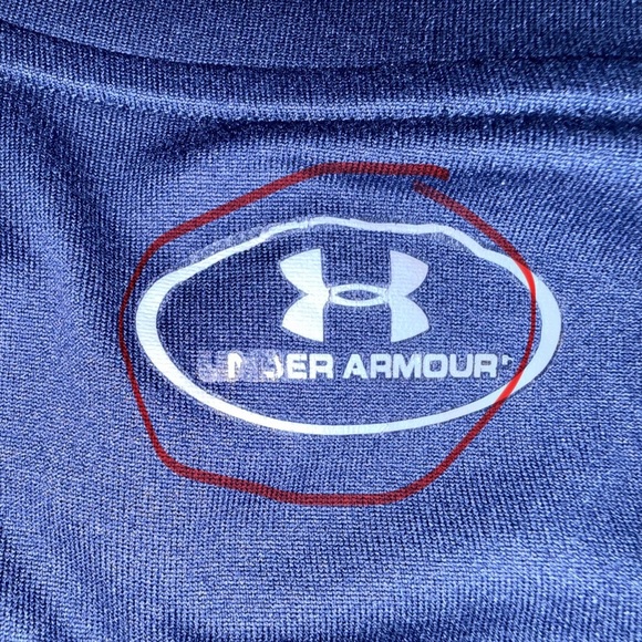 Under Armour Men’s Large 1/4 Zip Pullover Long Sleeve Shirt Blue Training Top - Picture 9 of 11